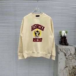 B Family High Version 2024 Autumn/Winter New Printed Round Neck Sweater Letter Personalized Printed Top Versatile for Men and Women Stylish hoodie with texture