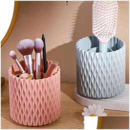Storage Boxes Bins Mti-Functional Desktop Eyebrow Pencil Makeup Brush Organiser Holder Ins Rotating Cup Box Drop Delivery Home Garden Othjm