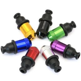 Rubber Metal Nipple Snuff Pipe 54mm Length 2 Stylel Durable Mouth Multiple Colors For Tobacco Dry Herb Smoking Accessories Wholesale LL