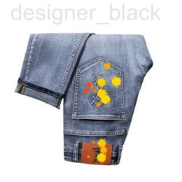 Men's Jeans designer jeans Autumn Winter Men Slim Fit European American TBicon High-end Brand Small Straight Pants (201-216 Thin) F216-000 MHRJ