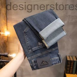 Men's Jeans designer jeans Designer Autumn and Winter New Product for Men High end European Goods Business Small Straight Tube Versatile Denim Long Pants HLAR