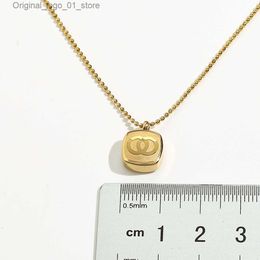 Pendant Necklaces Never Fading 18K Gold Plated Chain Necklace Designer for Women Mens Stainless Steel Double Choker Beads Jewellery Accessories Gifts Q231207