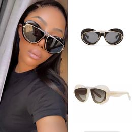 Men and women oversized sunglasses Personalised and trendy street photos sunglasses designed by designers for cool shows luxurious decorative mirrors LW40120I