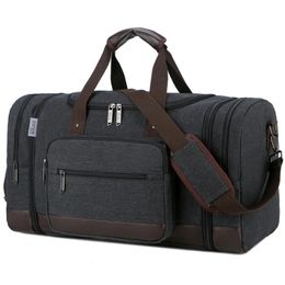 Duffel Bags Fashion Vintage Canvas Travel Bags Men Duffel Bag Travel Tote Large Capacity Carry on Luggage Bags Weekender Bag Travel Women 231207