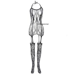 New Sleepwear For Men Sexy Male Mesh Lingerie Bodysuit Sheer Crotchless Jumpsuit Full Body Pantyhose Gay Man Sissy Bodystocking