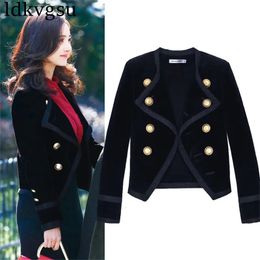 Women's Suits Blazers Blazers courts de piste pour femmes vestes pour femmes vetements de printemps et d'automne blazer croise 231205