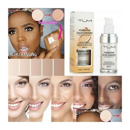 Foundation Tlm Colour Changing Liquid 30Ml Makeup Change To Your Skin Tone By Just Blending Hydrating Long Lasting Drop Delivery Health Otqp5