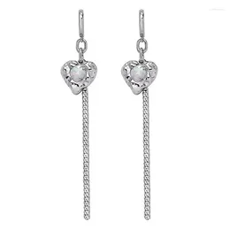 Dangle Earrings Eetit Temperament Heart Tassel Chain Long Hanging For Women Prevent Allergy Zinc Alloy Trendy Jewelry Accessories