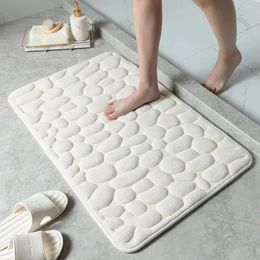 Carpets Cobblestone Embossed Bath Mat Nonslip Bathroom In Wash Basin Bathtub Side Floor Rug Shower Room Doormat Memory Foam Pad 231207