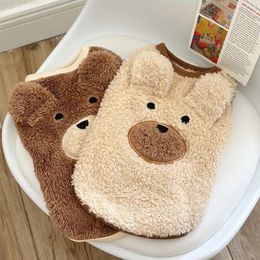 Dog Apparel Winter Warm Plush Clothing Coat Bear Sweater Pets Cute Clothes Teddy Schnauzer Puppy Jacket Designer