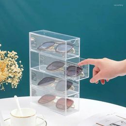 Hooks Holder 4layer Box Organiser Display Stackable Jewellery Cosmetics Storage Glasses Acrylic Drawers Organisers Lipstick Earring