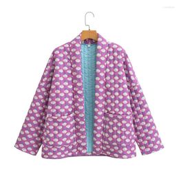 Women's Trench Coats 2023 Women Ethnic Style Printed Loose Long Sleeved Cotton Dress Autumn&Winter Fashion Versatile Warm Top Coat