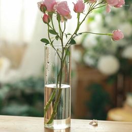 Vases 6.5x6/8/10/15/18cm Glass Flower Vase For Centerpieces Cylinder Candle Holder Small Tealight Formal Dinners Decoration