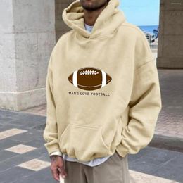 Men's Hoodies Fashion Baseball Print Pullover Sweatshirt 2023 Autumn And Winter Unisex Solid Color Casual Loose Sports