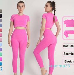 Lemon Align Women Workout Set Piece Seamless Sexy Yoga Spor Waist Leggings Lady Gym Wear Outfits Elastic Fitness Tracksuit