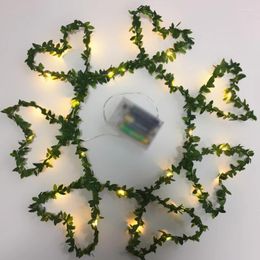 Strings 2M 20Leds Copper Led String Light Fairy Waterproof Holiday Leaf Garland Lamp Battery Operate Home Wedding Garden Party