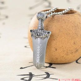 Pendant Necklaces Hip Hop Style Jewellery Vigorous Qi Sky Thunder Sword Tai Chi Dao Series Protector Male Necklace Retro Carryi