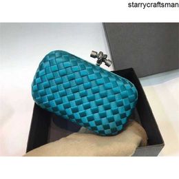 Minaudiere Clutch Bags Designer BottegavVeneta Bags the Same Woven Dinner Bag for Women in 2024 the New Fashionable and High-end Western Style Handbag Trend HBXL