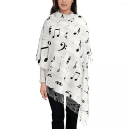 Scarves Musical Music Notes Shawls Wraps Womens Winter Large Long Scarf Cute Cartoon Pashminas Shawl