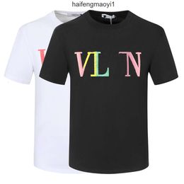 W2 Designer Galleries Tee Italy Depts T-shirts Casual Man valentinos Womens Tees hand-painted ink splash graffiti letters loose short-sleeved round neck clothes