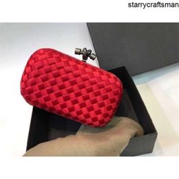 Minaudiere Clutch Bags Designer BottegavVeneta Bags the Same Woven Dinner Bag for Women in 2024 the New Fashionable and High-end Western Style Handbag Trend HB2K