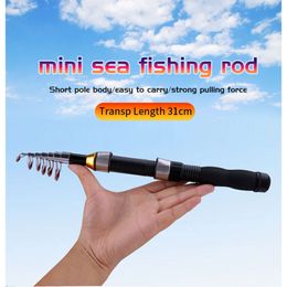New Boat Fishing Rods Better Leader Telescopic Fishing Rod Carbon Fiber Ultralight Portable Freshwater Travel Spinning Pole 1.0/1.3/1.5/1.7/2.1/2.3M