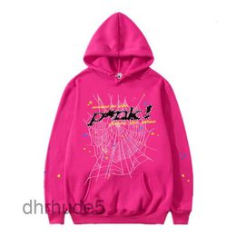 Mens Women Hoodies Young Thug High Quality Designers Hip Hop P*nk Web Puff Print Sp5der 555555 Hoodie Angel Spider Sweatshirts Heavy Fabric Pullover 8FSF