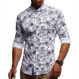 Men's Casual Shirts Lapel Thin Full Body Print Printed Shirt
