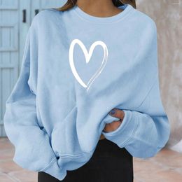 Women's Hoodies Sweatshirts Warm Casual Long Sleeve Love Printed Shirt Pullover Winter Tops Ropa Mujer Sudadera Aesthetic