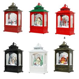 Christmas Decorations Christmas Snow Wind Lantern with Led Light and Music Fairy Night Lamp Ornament for Home Festival Party Backdrop Decoration Gift 231207
