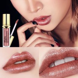 Lipstick Matte to Glitter Liquid Long Lasting Diamond Red Pink Purple Glossy Metallic Shimmer Waterproof Lip Gloss Set 231207