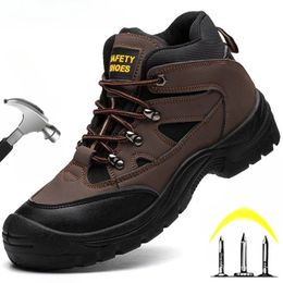 Safety Shoes Lightweight Men Safety Botas Men Work Safety Shoes Anti-puncture Steel Toe Cap Non Slip Work Sneakers Male Indestructible Boots 231207