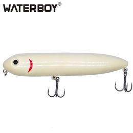 Baits Lures WATERBOY 11cm 13cm Doggy Walk Pencil Fishing Bait Long Casting Popper Splashing Topwater Floating Surface Hard Fish Lure Factory 231206