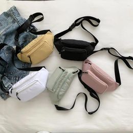 Waist Bags Girl Sports Casual Crossbody Phone Bag Women's Solid Color Chest Travel Large Capacity Belt Handbag