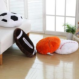 Cushion/Decorative Throw Simulation Basketball Soccer Shape Sofa Cushion Sport Basketballs Plush Toys Gift for Kids Boy Child Baby Room R231201