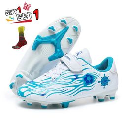 Dress Shoes Professional Soccer Cleats Unisex Turf Indoor Footall High Ankle TFFG Football Boots Wide Training Sneaker 231207