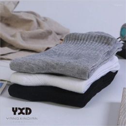 Men's Socks 10 Pairs/ Men Cotton Casual Wicking Breathable Middle Tube Man Black White Solid Color Crew Wholesale