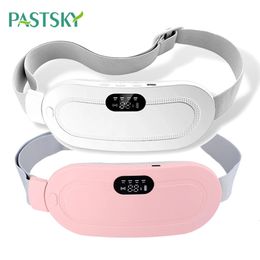 Portable Slim Equipment Electric Period Cramp Massager Vibrating Heating Belt for Menstrual Colic Relief Pain Waist Stomach Abdominal Warm Belt 231206