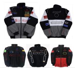 new F1 racing suit autumn and winter team full embroidery cotton padded jacket spot sales