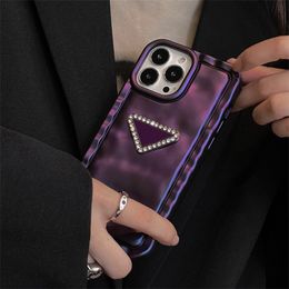 New Designer Triangle 15promax Phone Cases Fashion Mens Womens Phone 15pro 14 12 13 Letter Iphone Case Luxury Mobile Phone Cases Gift