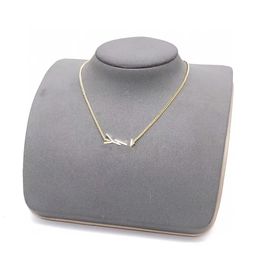 Exquisite Simple Ladies Pendant Necklace Luxury Fashion Designer YSSL Alphabet Necklace Gold Plated Collarbone Chain Lightweight Necklace Ladies Gift