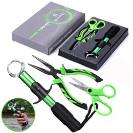 Fishing Accessories Sougayilang Fishing Pliers and Fish Grip Tools Set Saltwater Resistant Aluminum Pliers EVA Handle Split Fishing Hooks Remover 231207