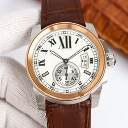 watch mens designer watches automatic mechanical watches 42mm luminous waterproof sapphire wristwatch leather strap Montre de Luxe