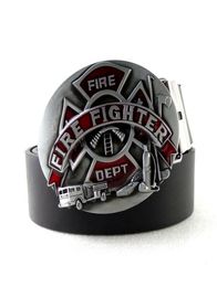 Belts Fashion Mens With Firefighter Logo Fire Dept Fighter Hatchet Big Belt Buckle Metallic Casual Men39s Jeans CoolBelts8112588