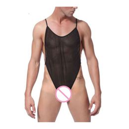 Men S See Through Underwear Porno Fetish Erotic Bodystocking Sexy Nightwear Sleeveless Body Suit Sex Lingerie For Male Husband