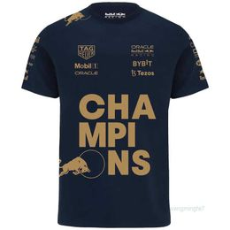 Men's T-shirts Outdoor T-shirts 2023 Team Championship Commemorative Edition F1 Racing Suit Short Sleeved Polo Verstappen Same New Product 7k45