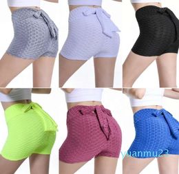 Align Twerk Yoga Sports Shorts Women Gym Leggings Push Up for Fitness Back Bow Design Hot Pants Yoga Sportswear