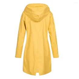 Women's Jackets Women Jacket Hooded Long Sleeve Mountaineering Non Strech Plus Waterproof Polyester Raincoat Comfy Fashion
