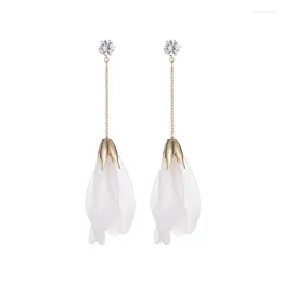 Dangle Earrings Fashion Petal Female Super Fairy Tassel Long Wild Hipster Ins Gift