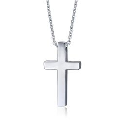 Classic Blank Cross Necklaces Prayer Christ Men Jewelry Stainless Steel Men Women Chain PN-2412406